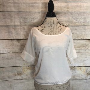 Cream top. From boutique.